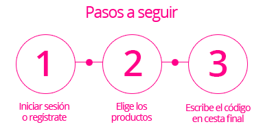 Pasos a seguir para comprar con código