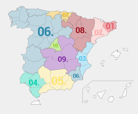 Mapa actuació empreses associades Grupo Descom