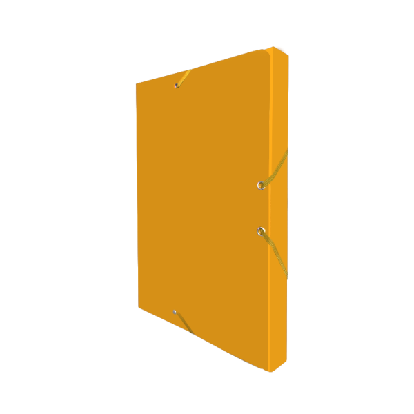 Carpeta cartró projectes llom 3 cm Foli Groc
