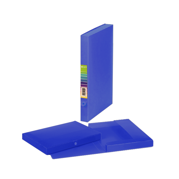** Carpeta polipropilè translúcid projectes llom 3 cm Blau