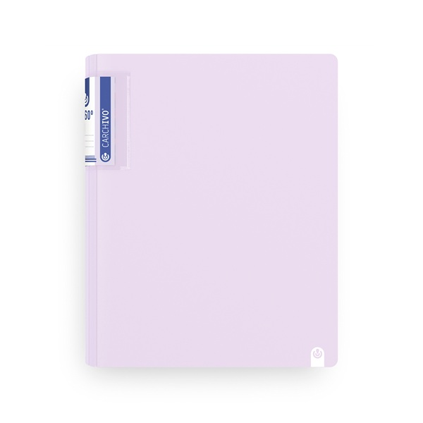 Carpeta polipropilè foam 360° Soft 4 anelles 40 mm Malva