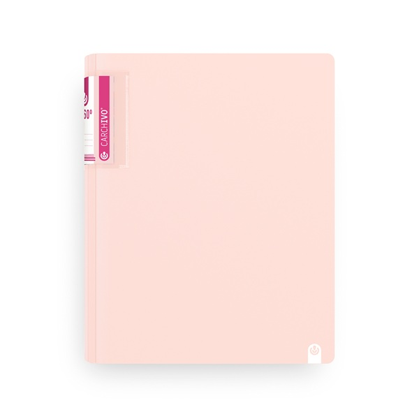 Carpeta polipropilè foam 360° Soft 4 anelles 40 mm Rosa
