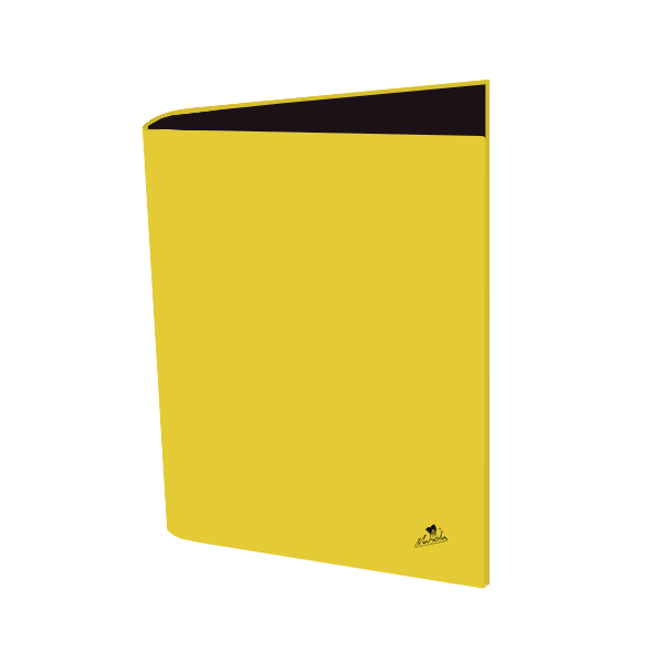Carpeta cartró folrat plastificat mat 4 anelles 25 mm Groc