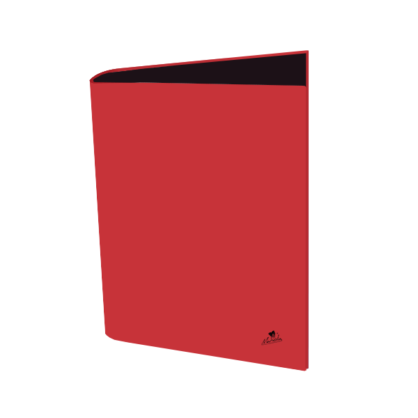 Carpeta cartró folrat plastificat mat 4 anelles 25 mm Vermell