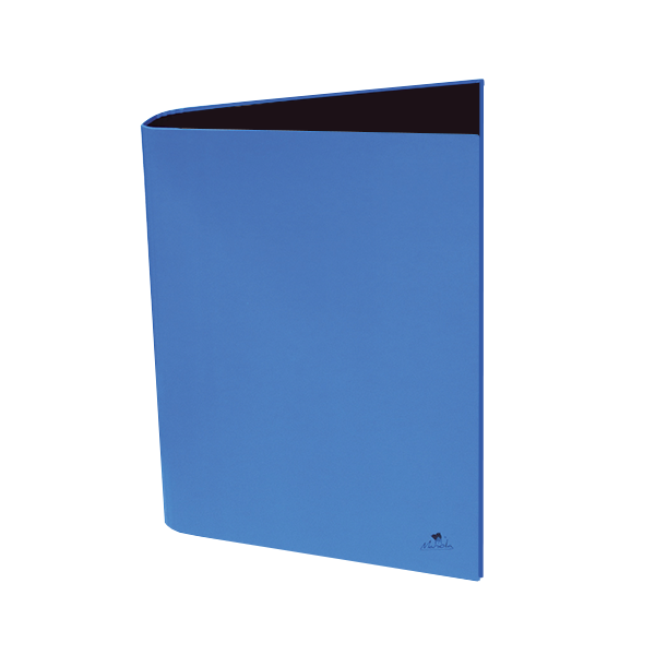 Carpeta cartró folrat plastificat mat 4 anelles 25 mm Blau