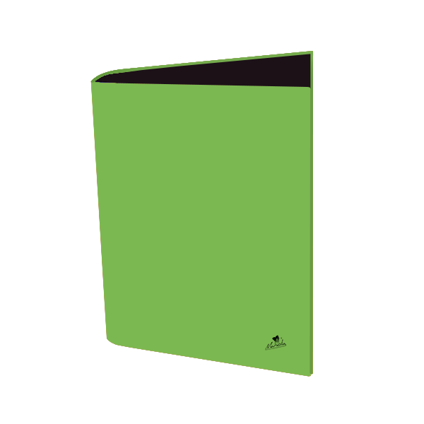 Carpeta cartró folrat plastificat mat 4 anelles 25 mm Verd