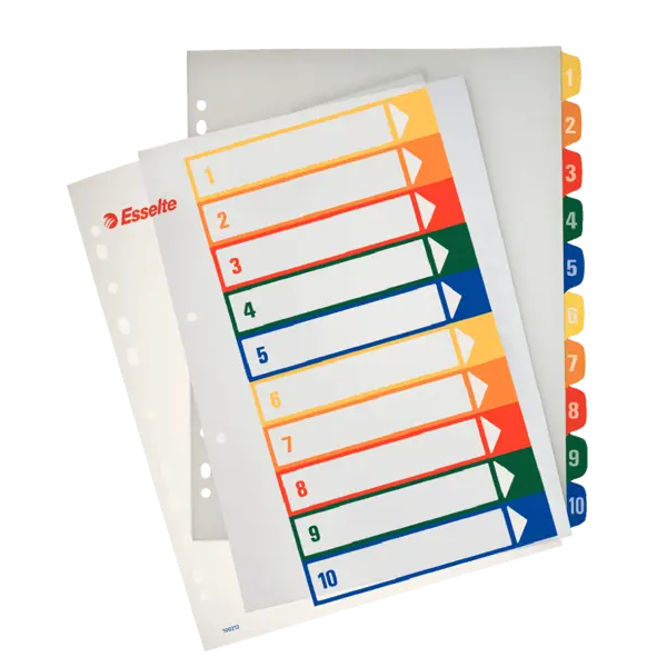 Separadors Esselte imprimibles A4