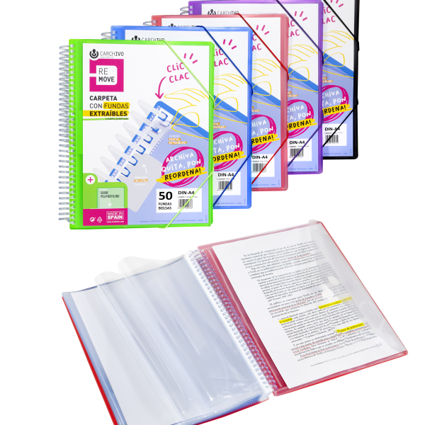 Carpeta multifundas Carchivo Remove 50 h. A4