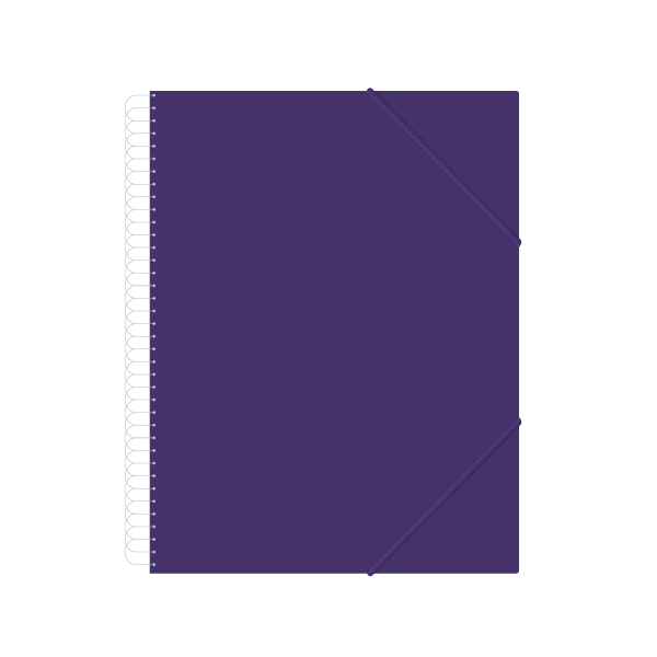 Carpeta multifundes espiral person. A4 Descom 20 fulls Violeta