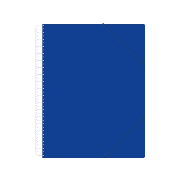 Carpeta multifundes espiral person. A4 Descom 60 fulls Blava