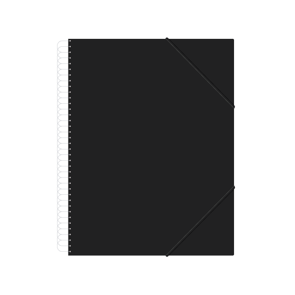 Carpeta multifundes espiral person. A4 Descom 60 fulls Negre