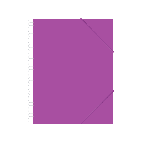 Carpeta multifundes espiral person. A4 Descom 60 fulls Violeta