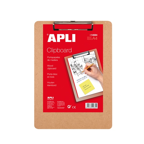 Clipboard fusta A4