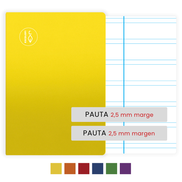 Libretas Escolofi Cuarto 50 hojas pauta 2,5 mm