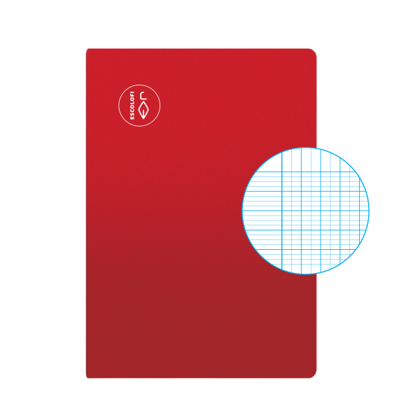 Libreta Escolofi 50 hojas Cuarto milimetrado 2x4x8 margen Roja