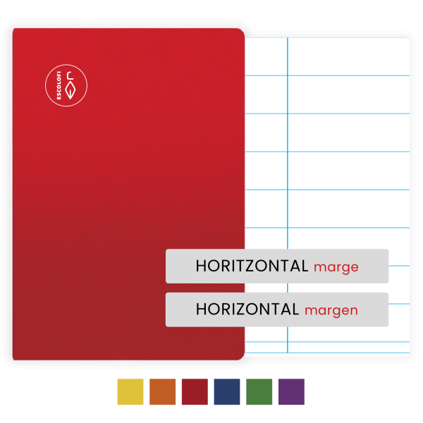 Libretas Escolofi Cuarto 50 hojas horizontal