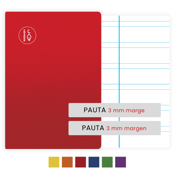 Libretas Escolofi Cuarto 50 hojas pauta 3 mm