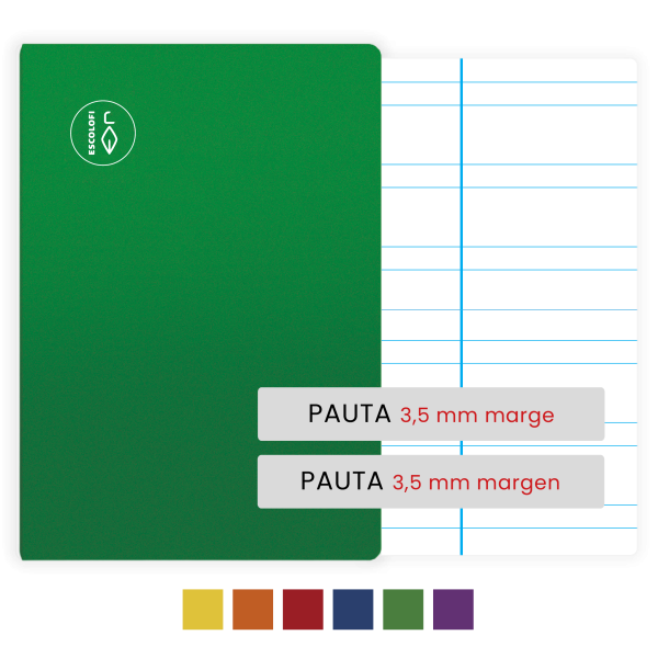 Libretas Escolofi Cuarto 50 hojas pauta 3,5 mm