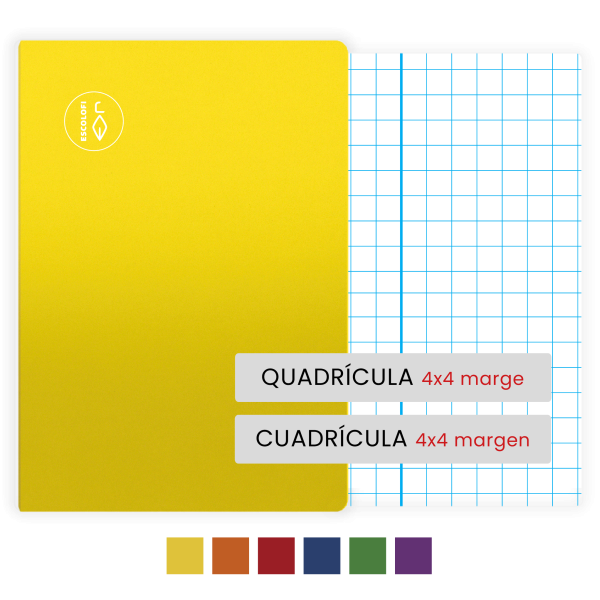Libretas Escolofi Cuarto 50 hojas cuadriculado 4x4