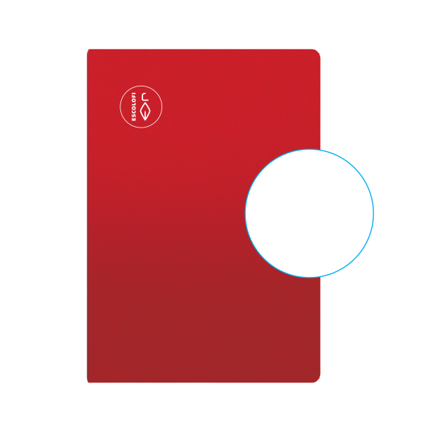 Libreta Escolofi 50 hojas Cuarto liso Roja
