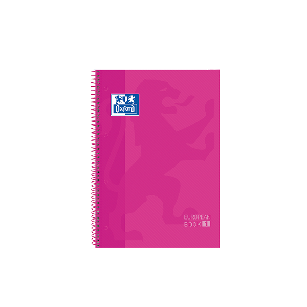 Quadern Oxford European Book 1 80 fulls A4 quadrícula 5x5 Fúcsia