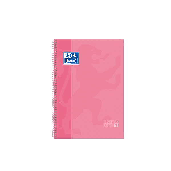 Quadern Oxford European Book 1 80 fulls A4 quadrícula 5x5 Rosa pàlid