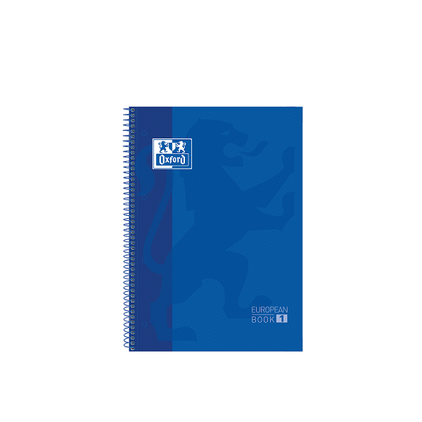 Quadern Oxford European Book 1 80 fulls A4 quadrícula 5x5 Blau