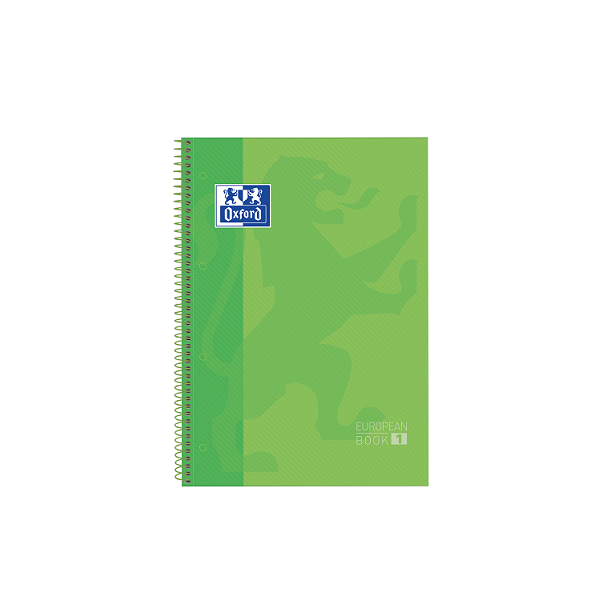 Quadern Oxford European Book 1 80 fulls A4 quadrícula 5x5 Verd