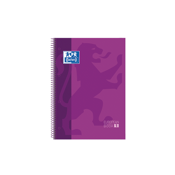 Quadern Oxford European Book 1 80 fulls A4 quadrícula 5x5 Violeta
