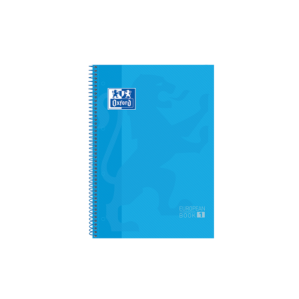 Quadern Oxford European Book 1 80 fulls A4 quadrícula 5x5 Turquesa