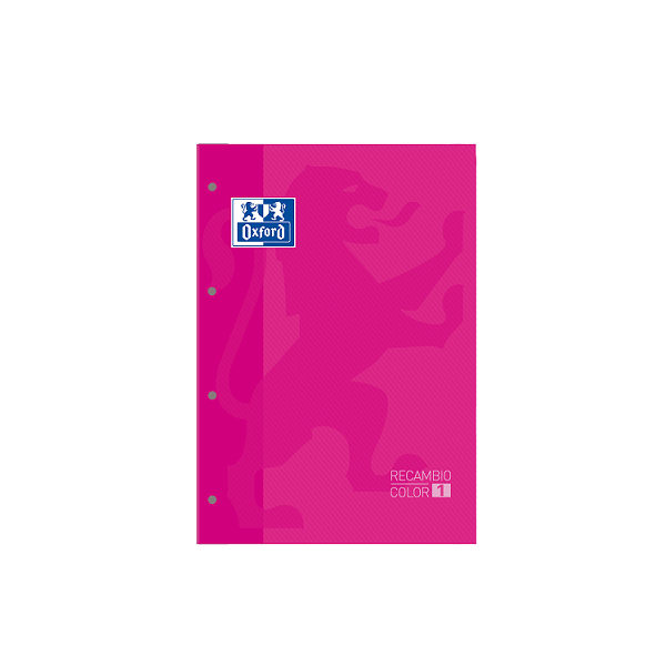 ** Recanvi Oxford A4 4 forats 80 fulls quadrícula 5x5 Fúcsia
