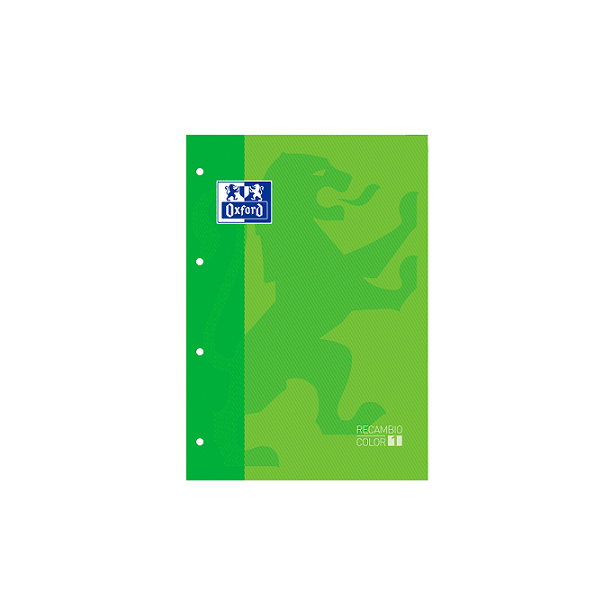 ** Recanvi Oxford A4 4 forats 80 fulls quadrícula 5x5 Verd