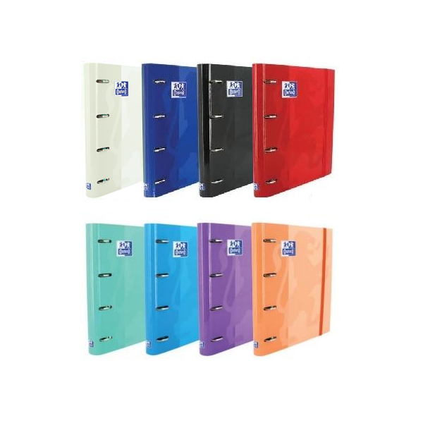 Carpeta cartró Oxford Ebinder Colors 4 anelles + r