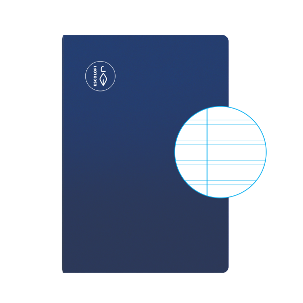 Libreta Escolofi 32 hojas Cuarto pauta 2,5 margen Azul