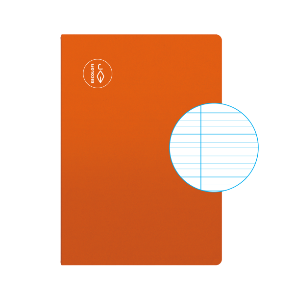 Libreta Escolofi 32 hojas Cuarto pauta montessori 3,5 margen Naranja