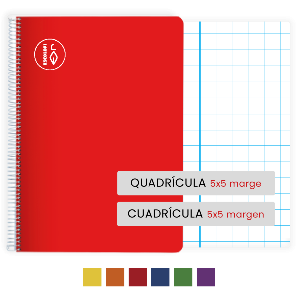 Quadern Escolofi Quart 50 fulls quadrícula 5x5