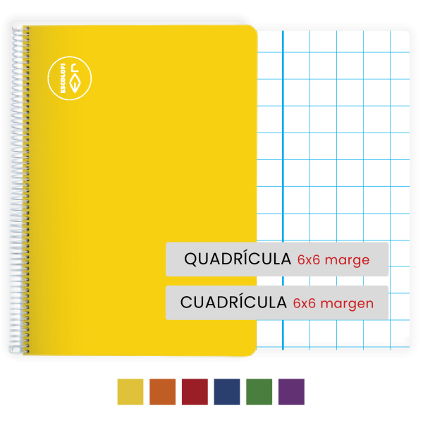 Quadern Escolofi Quart 50 fulls quadrícula 6x6