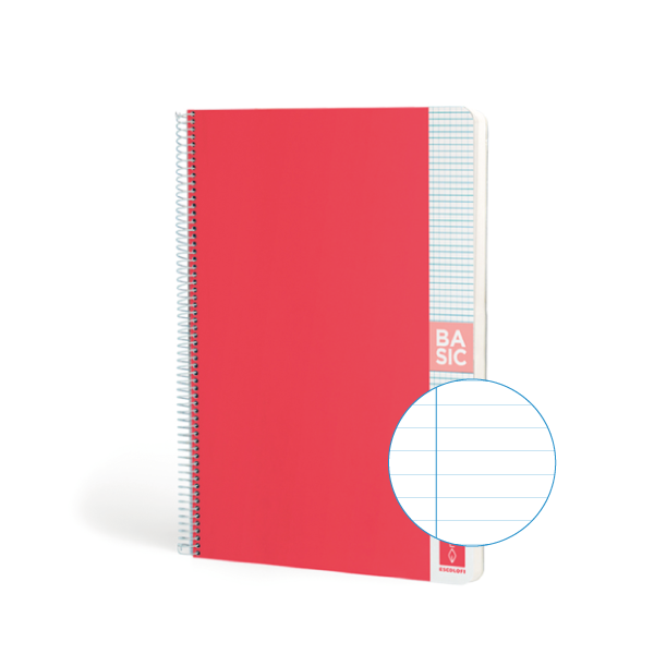 Quadern Escolofi Basic 80 fulls A4 80 gr horitzontal Coral