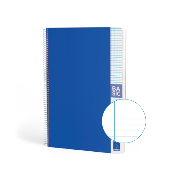 Quadern Escolofi Basic 80 fulls A4 80 gr horitzontal Blau fosc