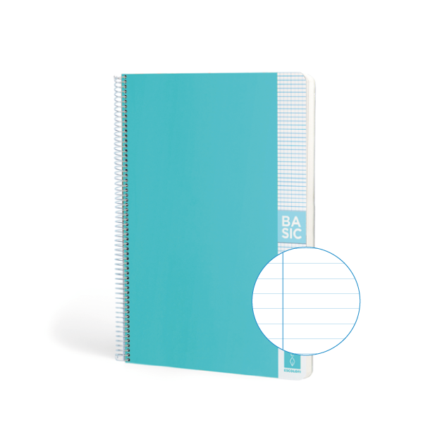 Quadern Escolofi Basic 80 fulls A4 80 gr horitzontal Blau turquesa