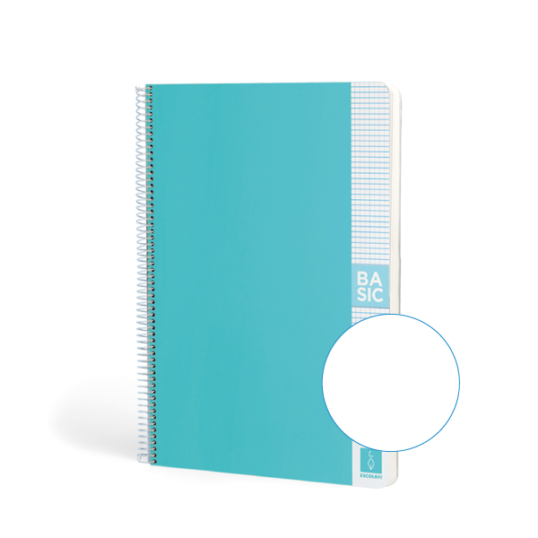 Quadern Escolofi Basic 80 fulls A4 80 gr llis Blau turquesa