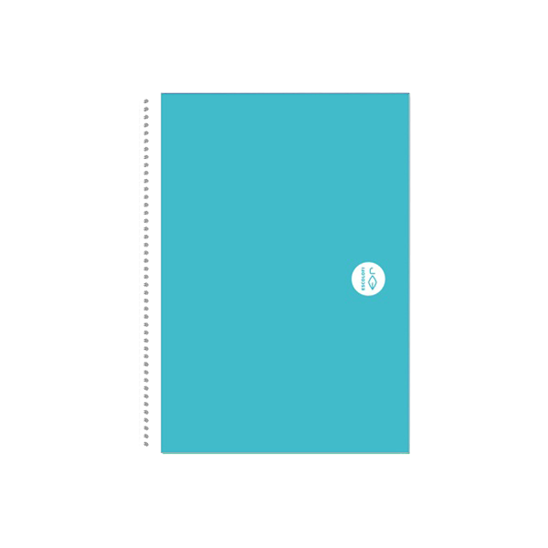 Quadern Escolofi Basic 80 fulls A5 llis Blau turquesa