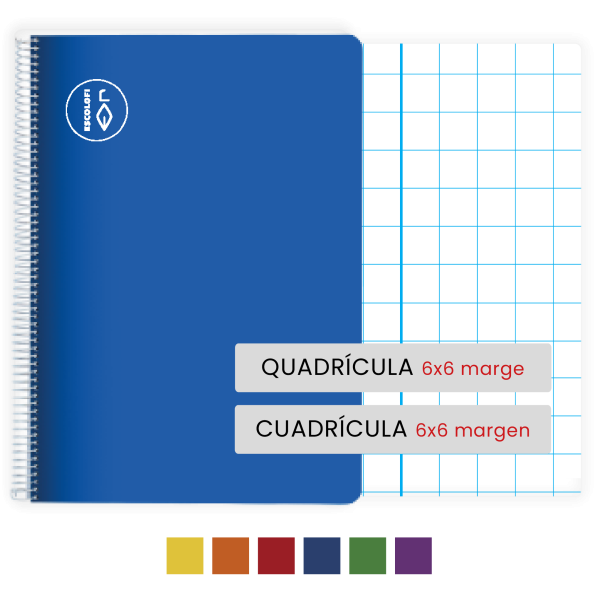 Quadern Escolofi Foli 50 fulls quadrícula 6x6