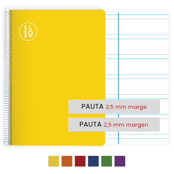 Cuaderno Escolofi Folio 50 hojas pauta 2,5 mm