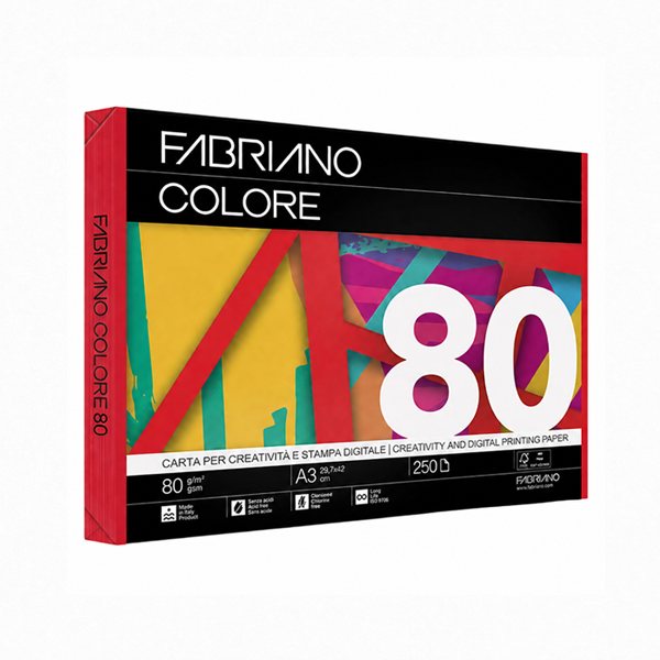 Paquet 250 fulls paper Fabriano Colore A3 Vermell