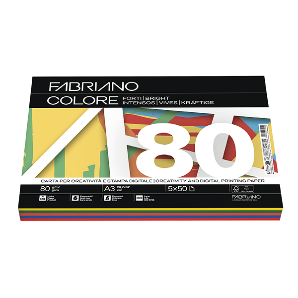 Paper de colors assortits Copy A3 Fabriano Colore