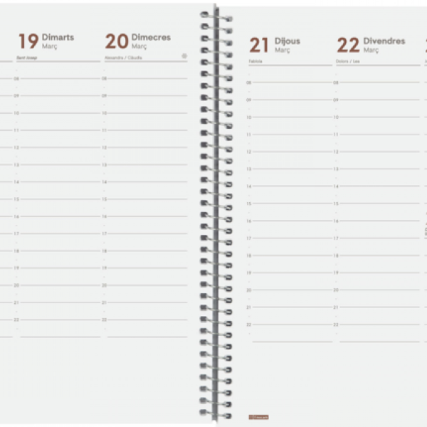 Agenda Finocam Year setmana vista