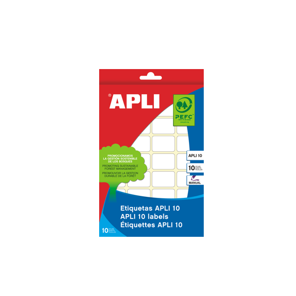 Etiquetes autoadhesives Apli 10 fulls