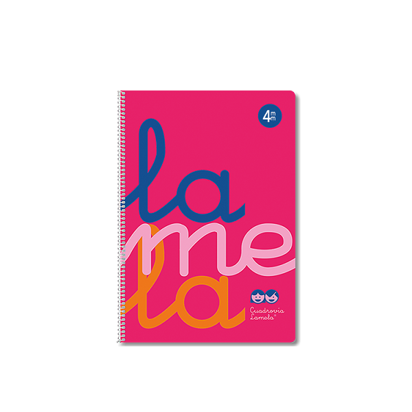 Quadern tapa polipropilè Cuadrovia 80 fulls Foli 4 mm Rosa