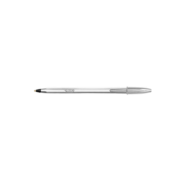 Bolígraf Bic Shine Plata tinta Negra
